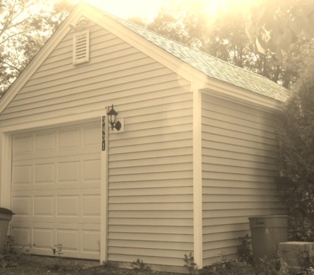Although it has since been remodeled, the garage where Blacky died still stands.