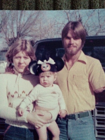 The author with her parents