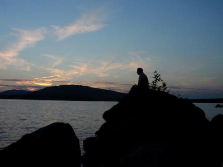 Zach seated at his favorite spot.