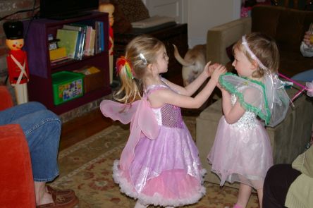 Playing dress up at Silver's house in 2009.