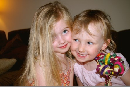 Maisy and Silver pretending to get married in 2009.