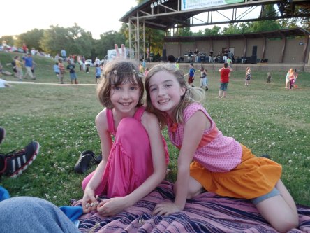 At the Town Common, listening to music, 2015.